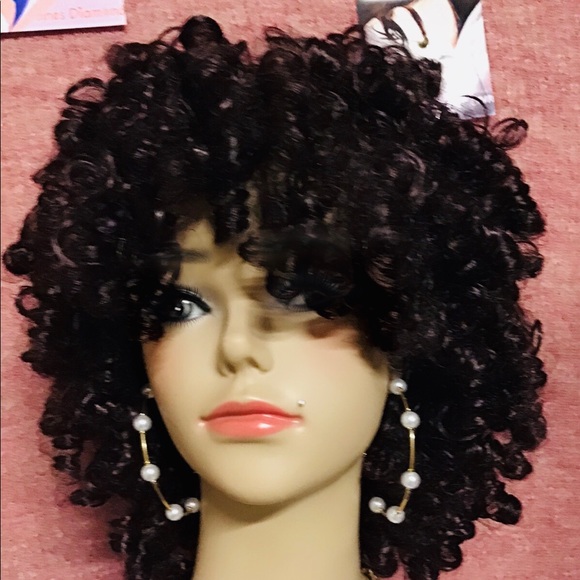 Mines Diamond Synthetic Curly Short Wig Heat Resistant Wig For Women - Picture 2 of 6